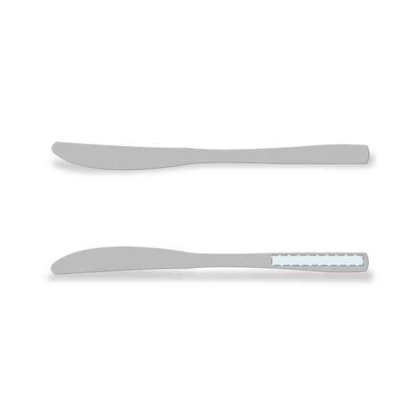 Stainless steel kitchen knife with plastic handle - Professional Colours